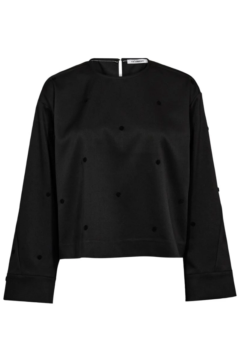 Clover Dot Blouse 35914 | Black | Bluse fra Co'couture - Image 2