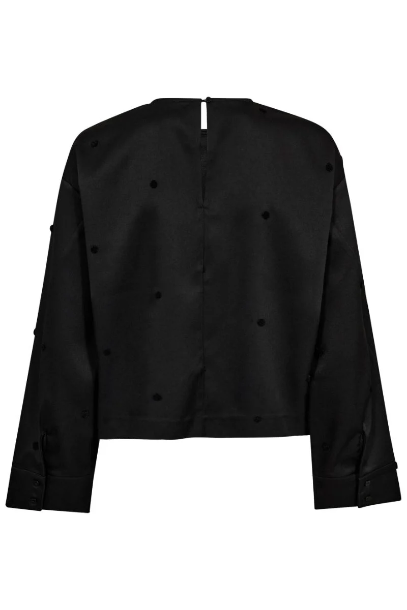 Clover Dot Blouse 35914 | Black | Bluse fra Co'couture - Image 3