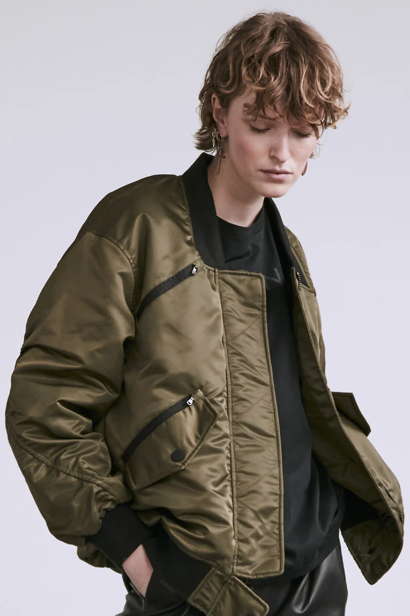 Bomber Jacket | Olive | Jakke fra Copenhagen Muse - Image 4