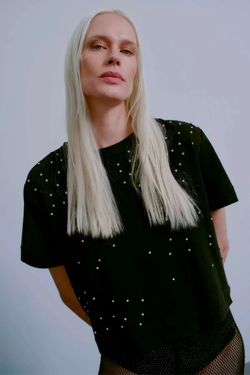Muse Tee | Med. Grey Melange | T-shirt fra Copenhagen Muse - Image 2