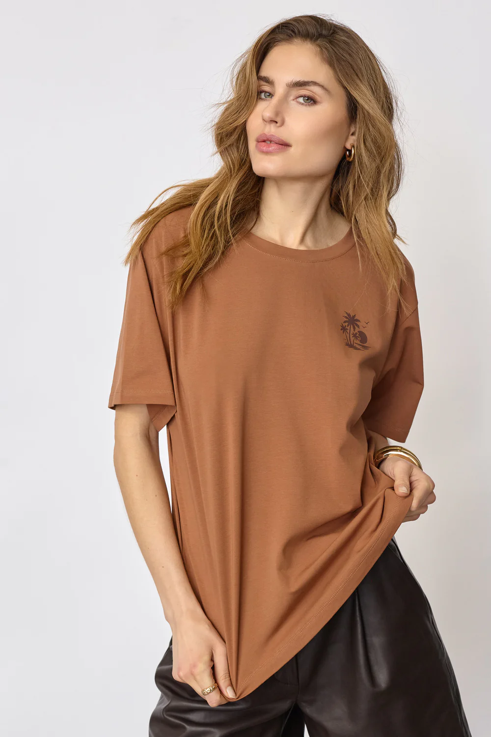 Coco Beachcc Box Tee | Chocolate | T-Shirt fra Co'couture - Image 3