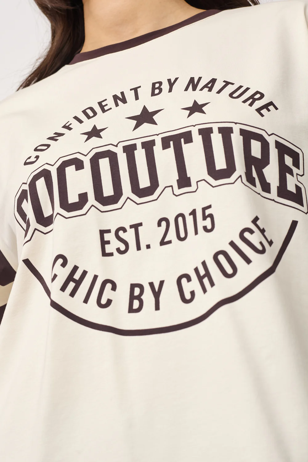 Confident Box Tee | Chocolate Plum | T-Shirt fra Co'couture - Image 4