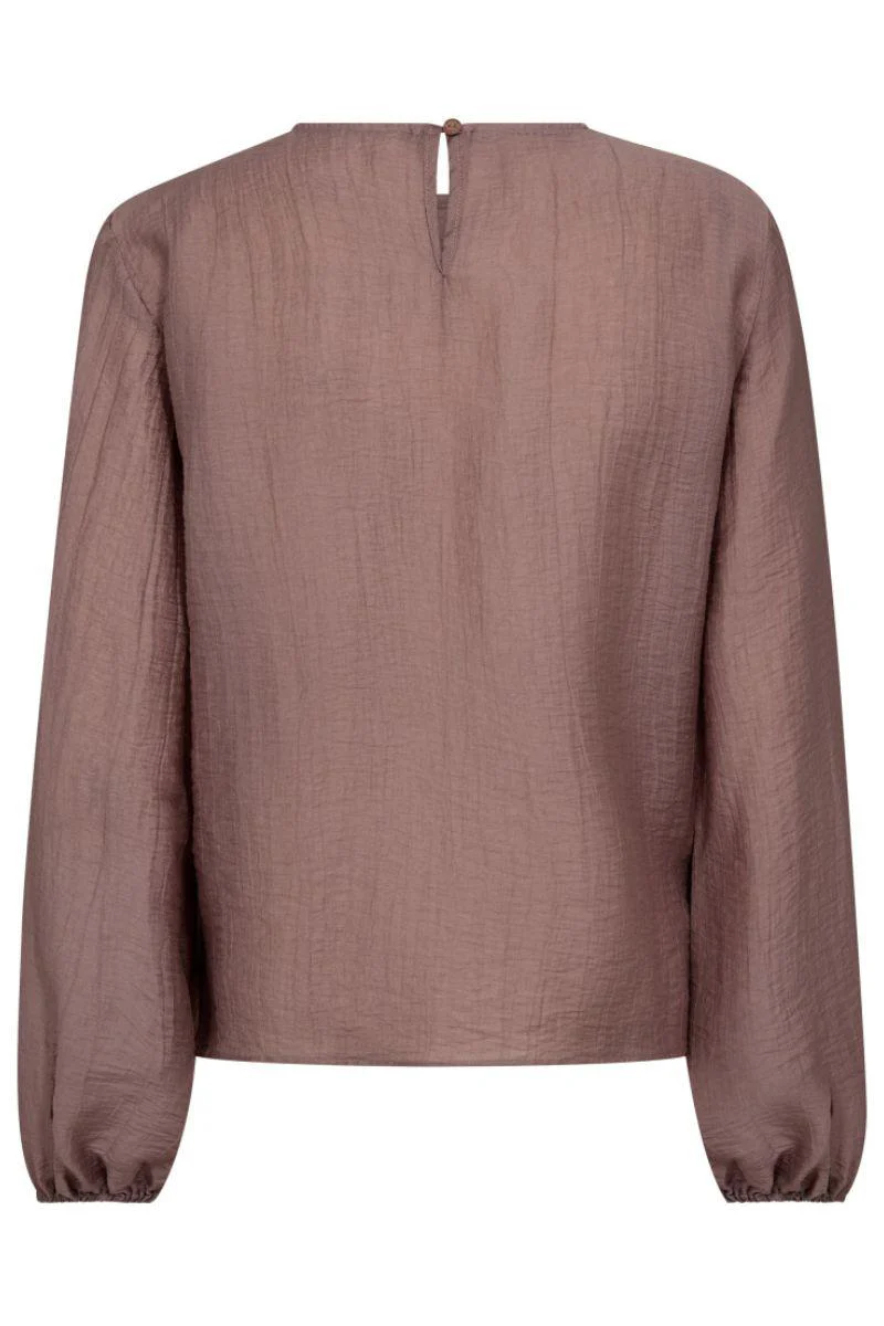 Conny Drape Blouse 45004 | Old Rose | Bluse fra Co'couture - Image 4