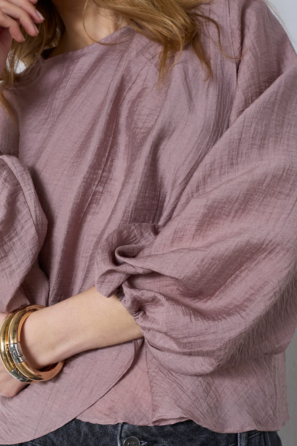 Conny Drape Blouse 45004 | Old Rose | Bluse fra Co'couture - Image 6