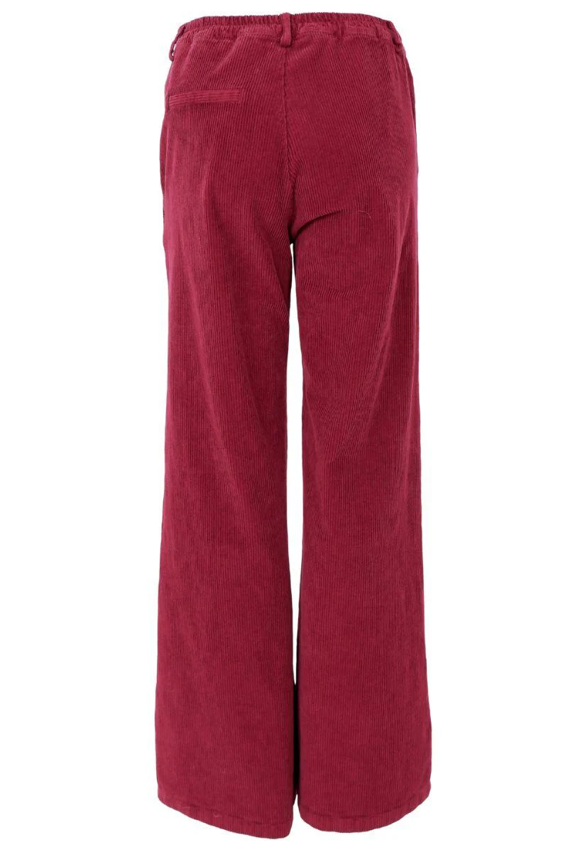 Cora Corduroy Box Pant | Wine | Bukser fra Black Colour - Image 4