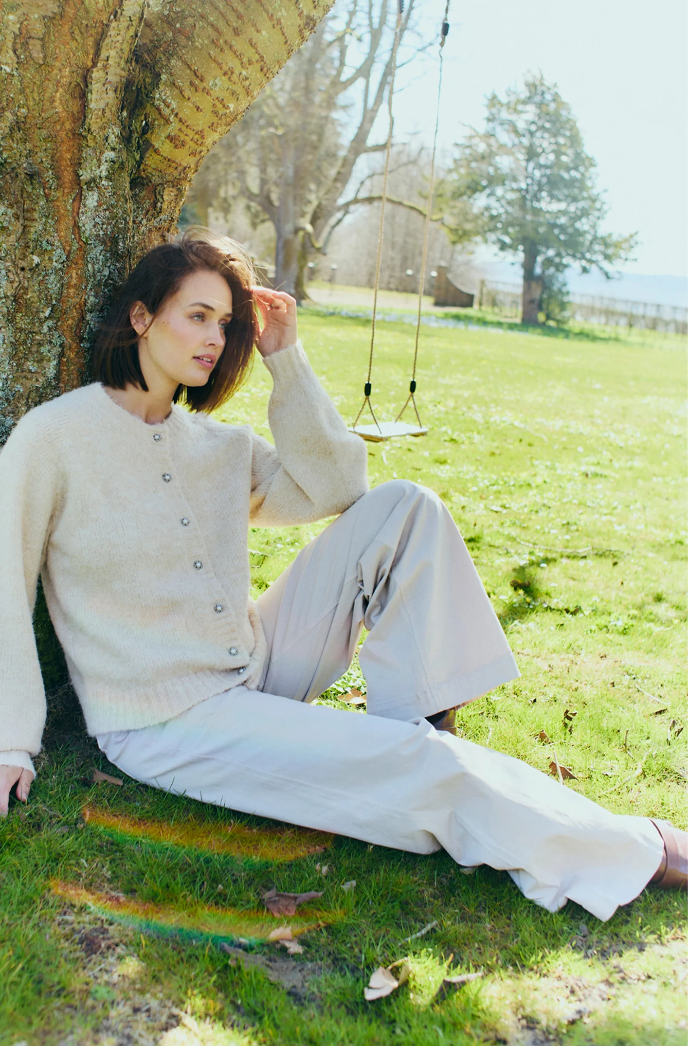 Cordy Pants 206987 | Moonbeam | Bukser fra Freequent - Image 3