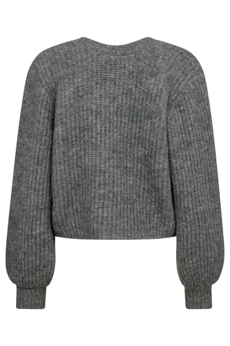 Cozy Lurex Twist Knit 32132 | Grey Melange | Strik fra Co'couture - Image 2