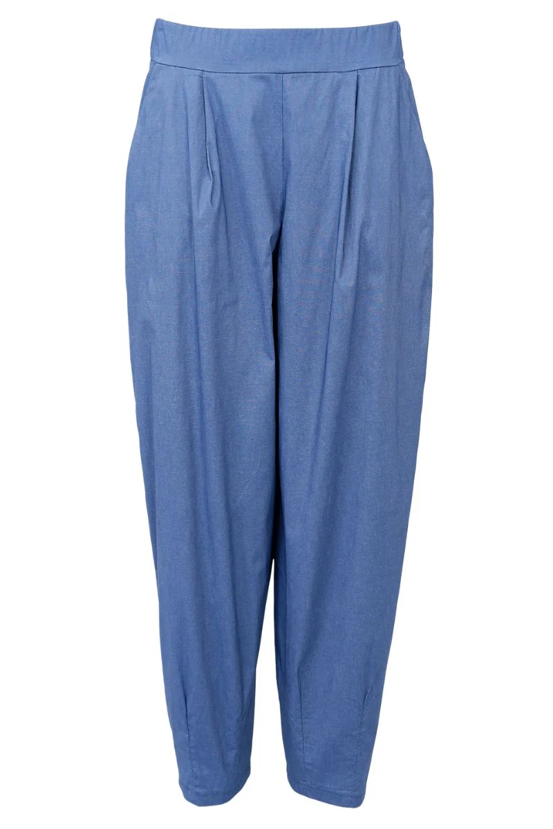 Davina Barrel Pant | Lt. Denim Melange | Bukser fra Black Colour - Image 2