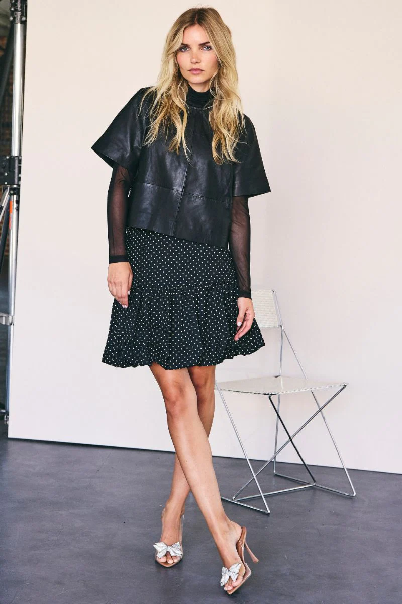 Davina Dot Balloon Skirt 34175 | Black | Nederdel fra Co'couture - Image 5