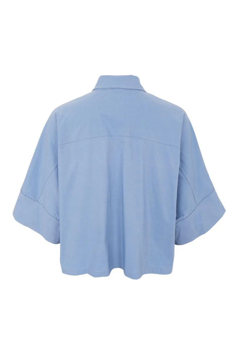 Davina Loose Shirt | Dust Blue | Skjorte fra Black Colour - Image 2