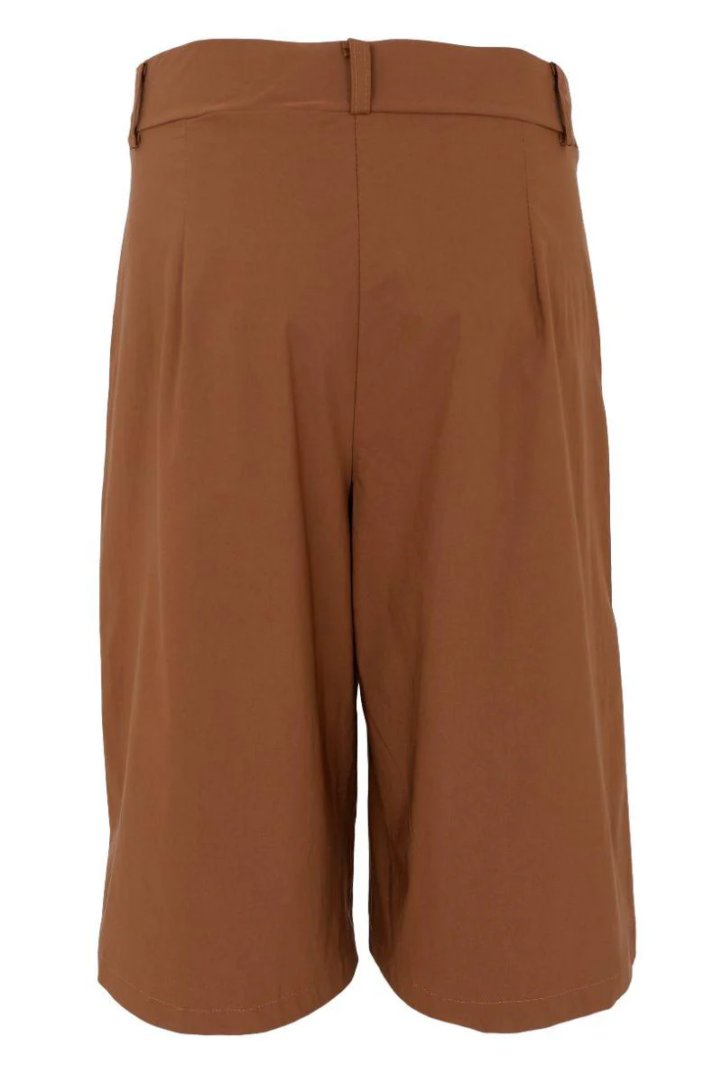 Davina Pleated Shorts | Hazelnut Brown | Shorts fra Black Colour - Image 2