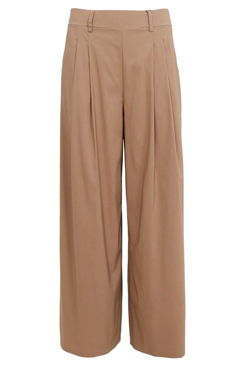 Davina Wideleg Pant | Khaki | Black Colour - Image 2
