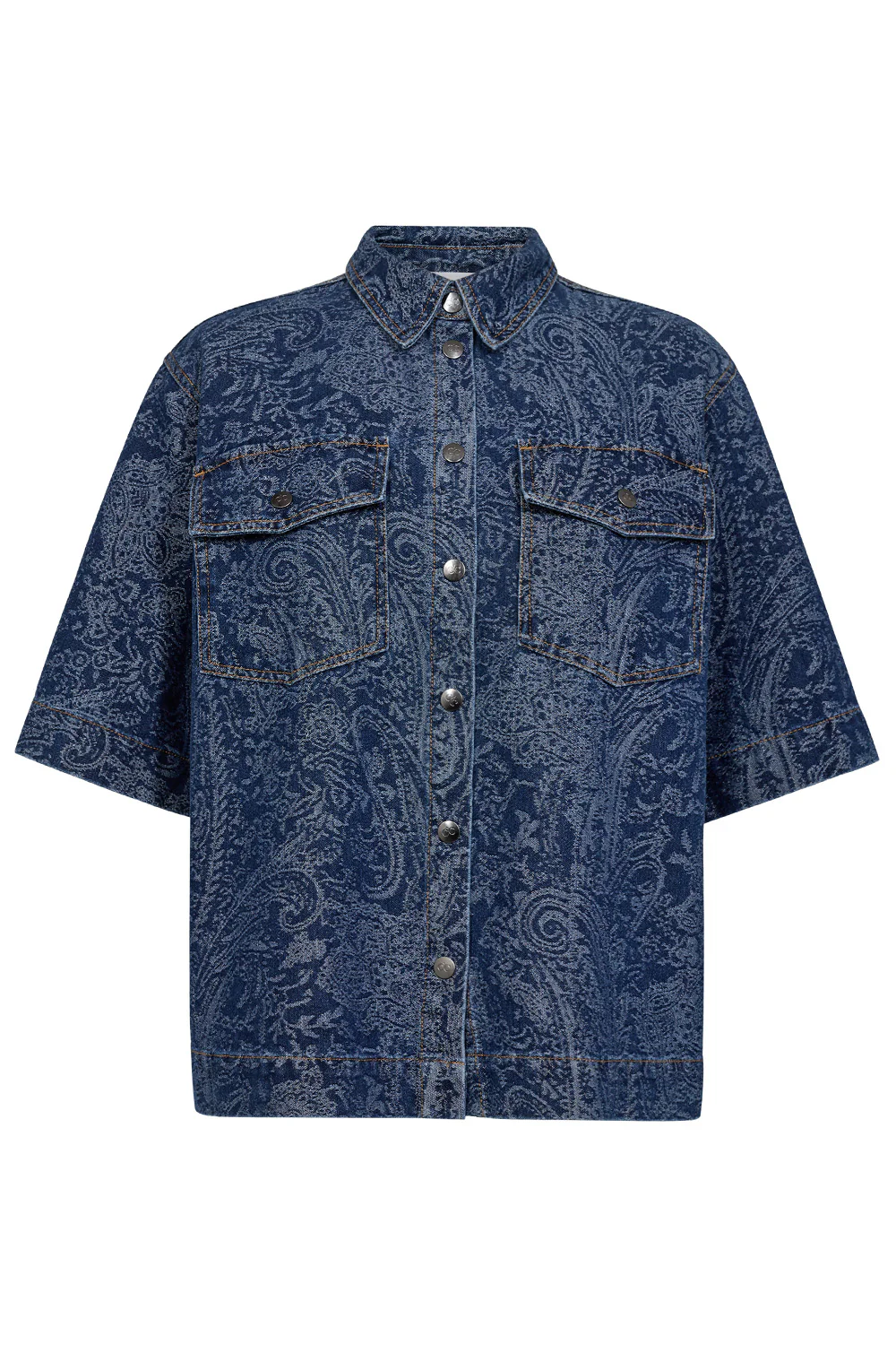 Dean Denim SS Shirt 35781 | Denim blue | Top fra Co'couture - Image 2