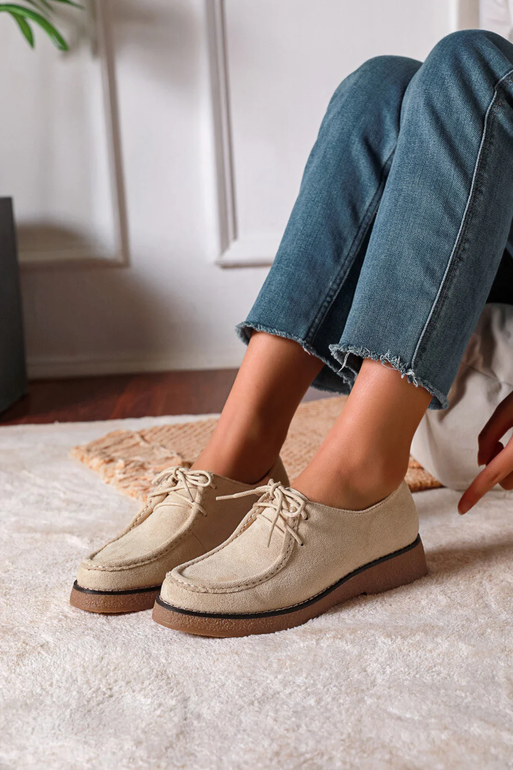 Derby Loafers | Beige | Loafers fra Lazy Bear - Image 3