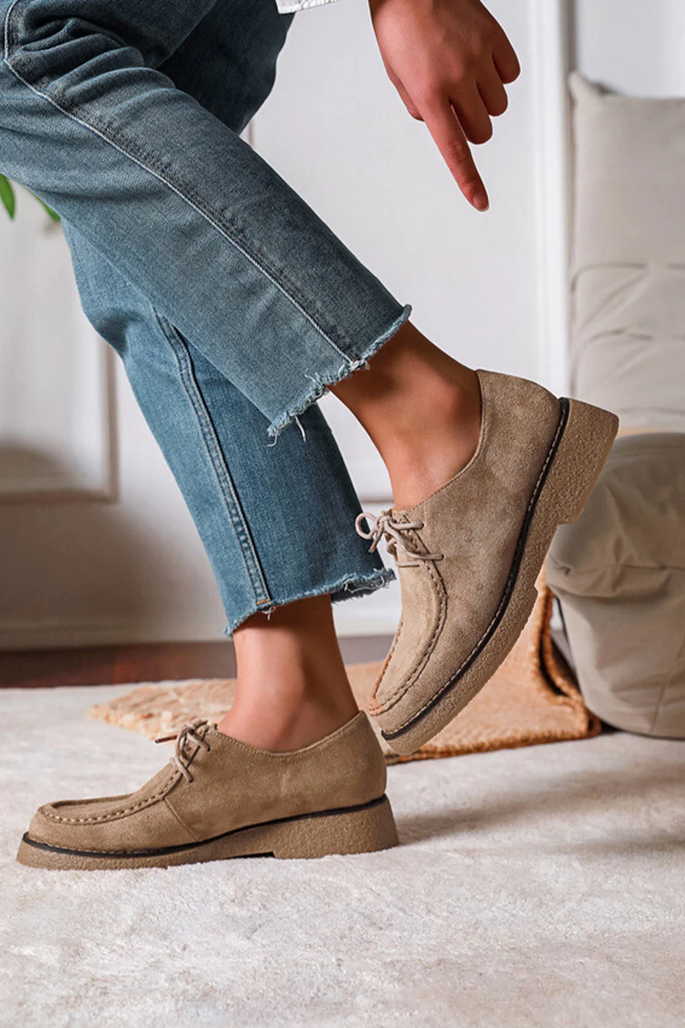 Derby Loafers | Taupe | Loafers fra Lazy Bear - Image 4