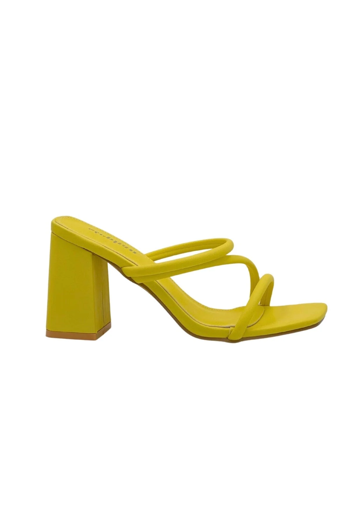 Strappy Block Heels | Yellow | Sandaler fra Avery - Image 4