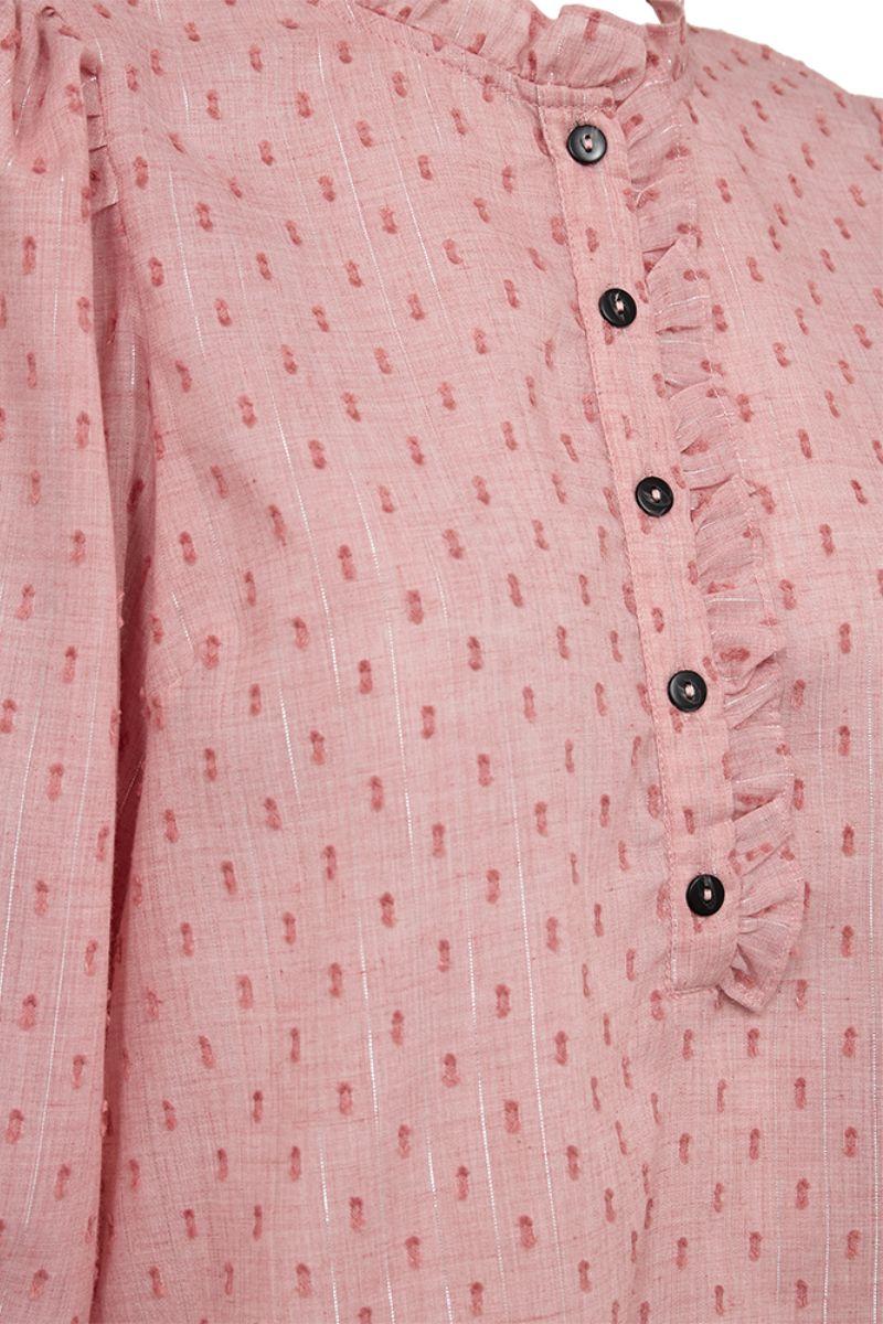 Dina Blouse 206719 | Pale Mauve Melange | Bluse fra Freequent - Image 3