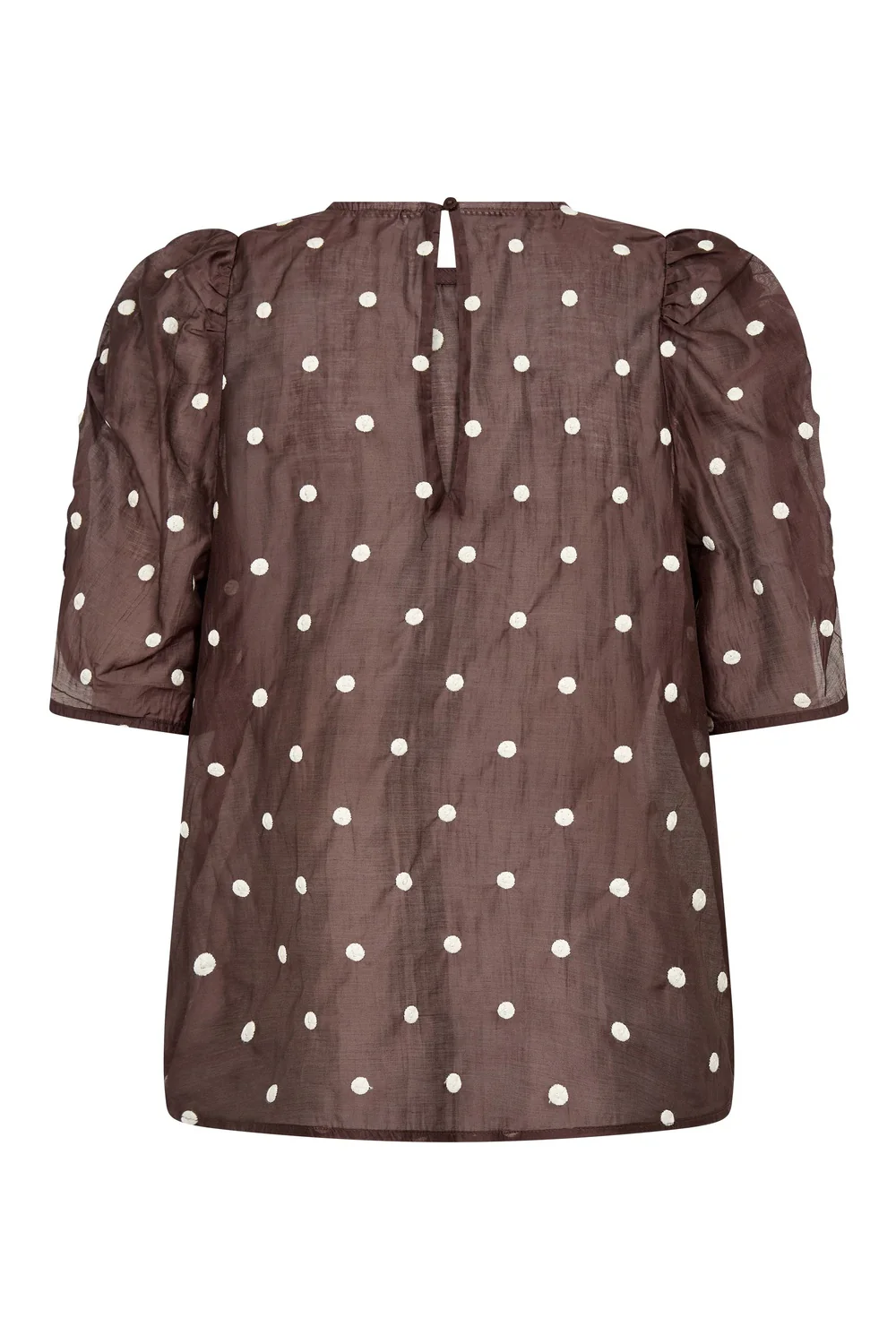 Dita Dot SS Blouse | Dark Brown | Bluse fra Co'couture - Image 6