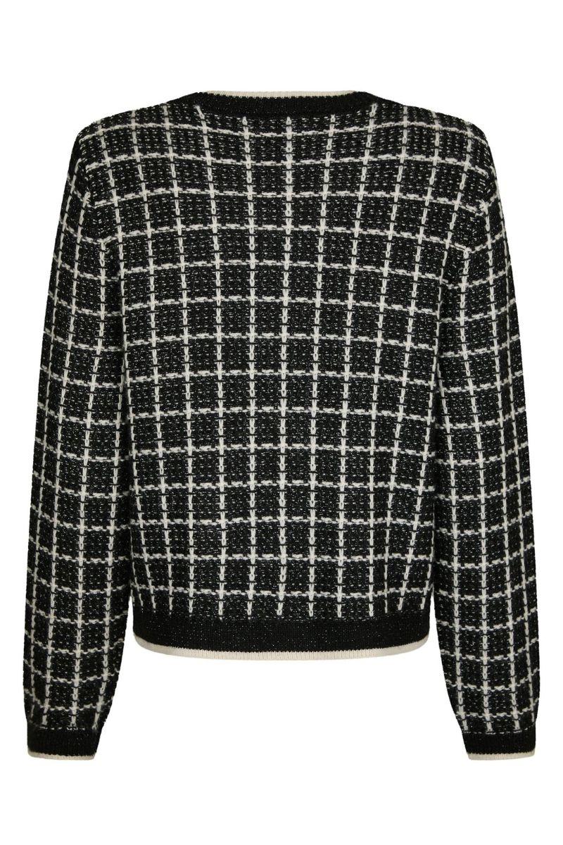 Doro Stitch Knit Cardigan | Black | Strik fra Neo Noir - Image 3