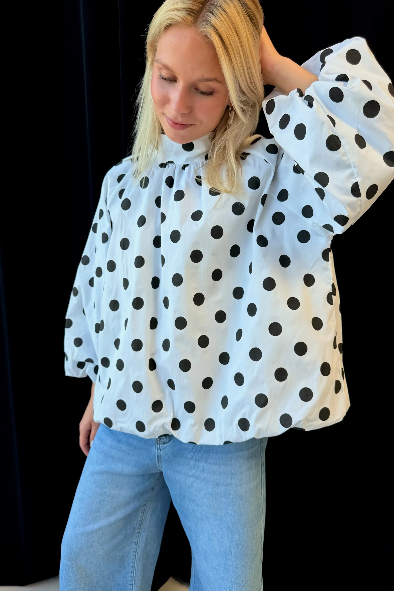 Dot Bow Shirt | White - Image 2