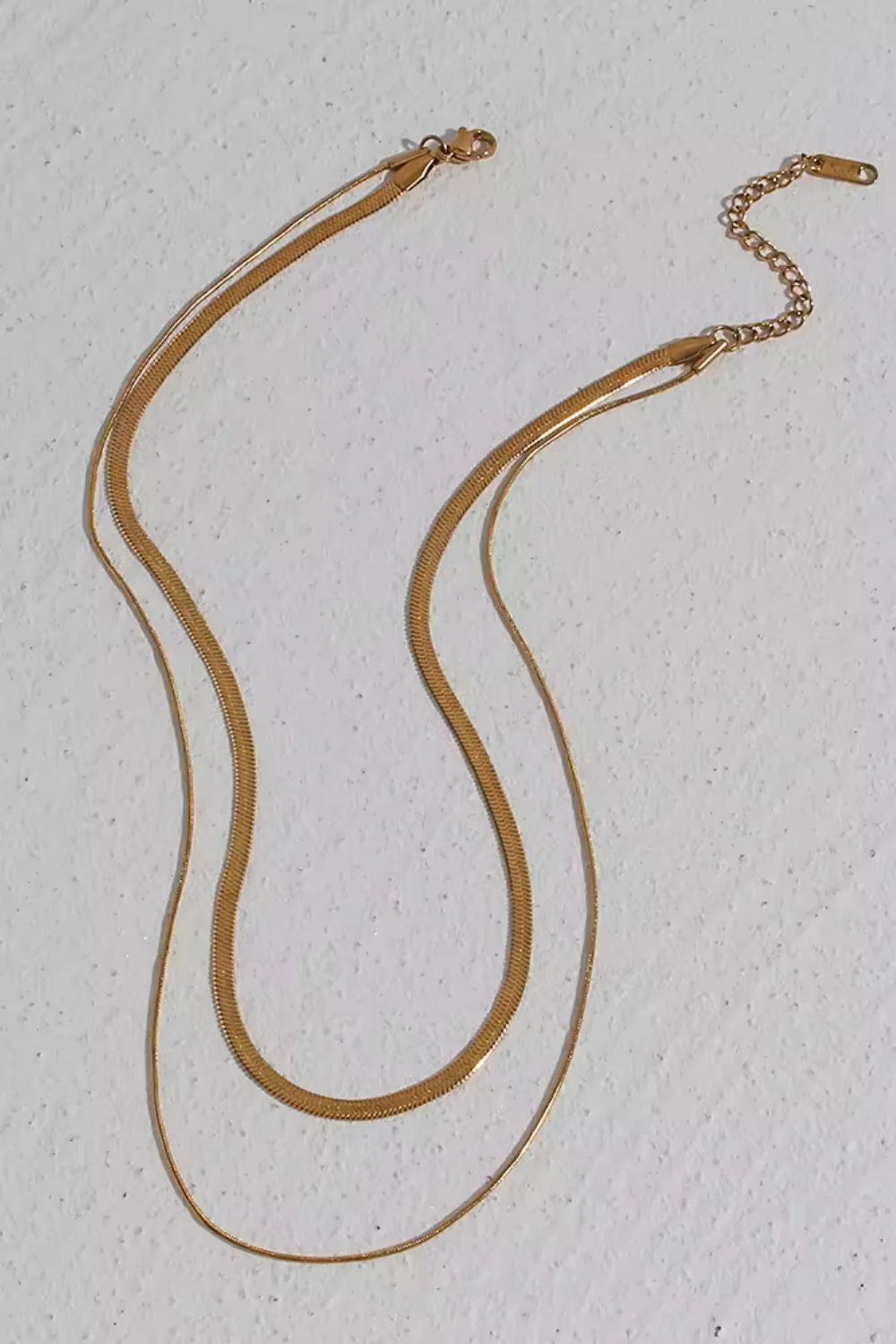 Double Snake Chain Necklace | Halskæde fra Birdsong - Image 3
