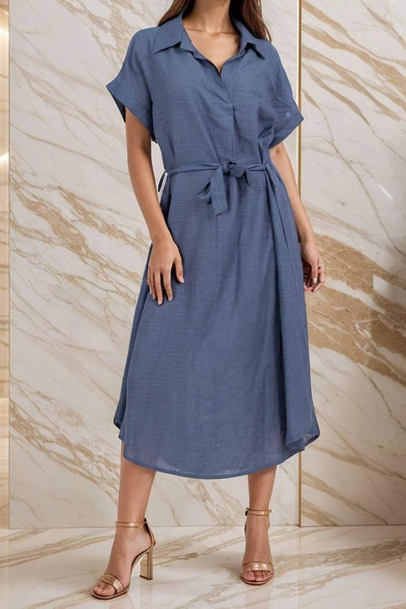 Catherine Solid Dress | Kjole fra Atelier C - Image 5