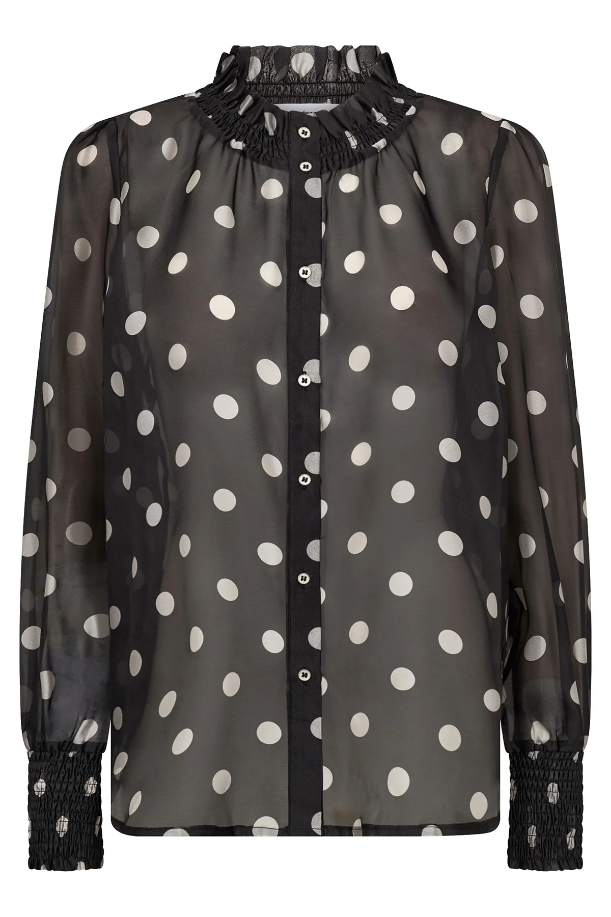 Drew Dot Shirt 35407 | black offwhite | Skjorte fra Co'couture