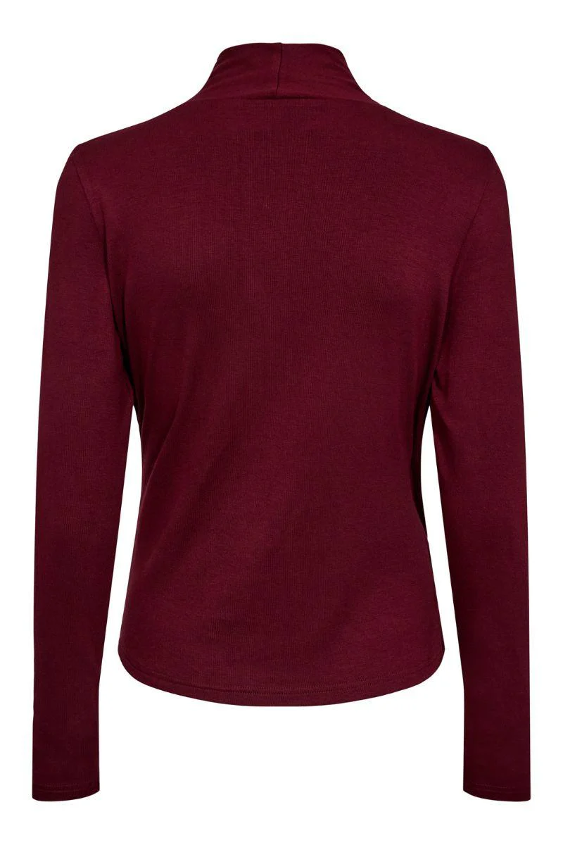 Ea Ls Wrap Blouse | Bordeaux | Bluse fra Liberté - Image 4