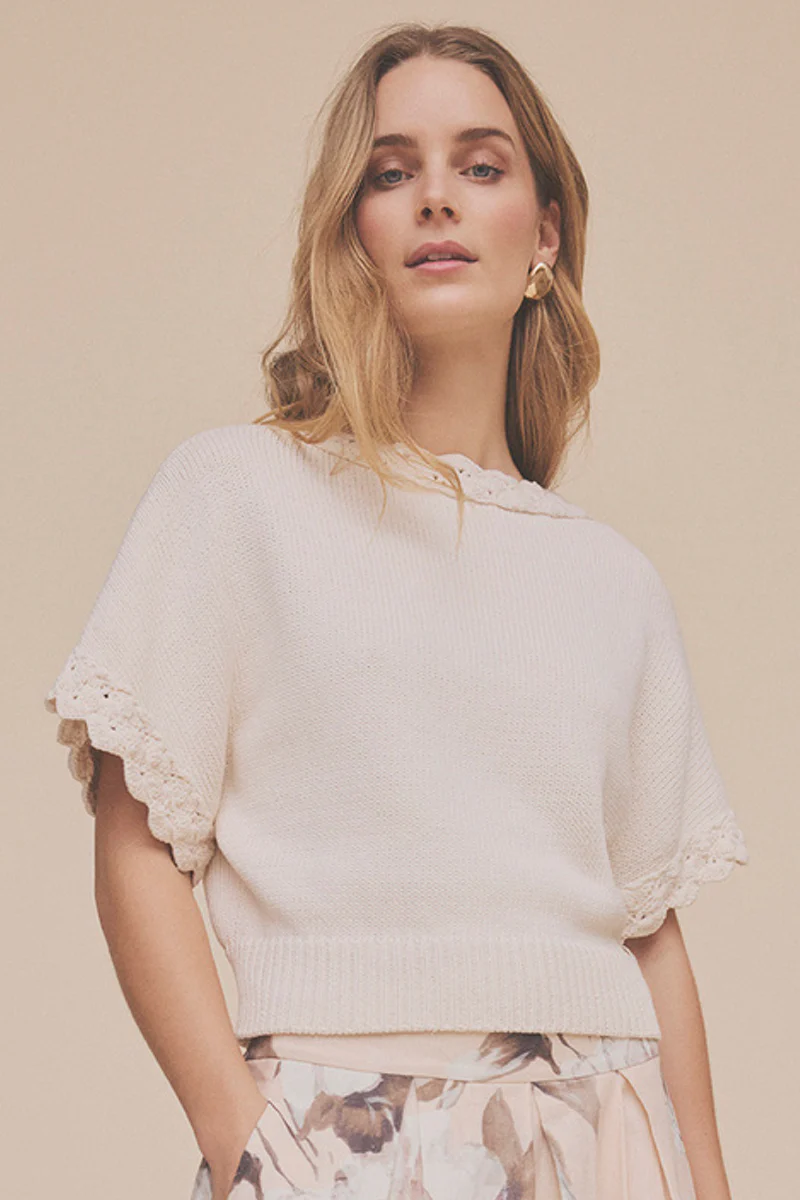 Eali Knit Cape | Off White | Strik fra Gustav - Image 3