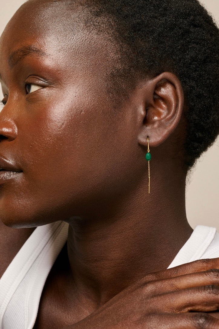 Earrings, Eleanor | 42 Petrol Green | Øreringe fra Enamel - Image 2