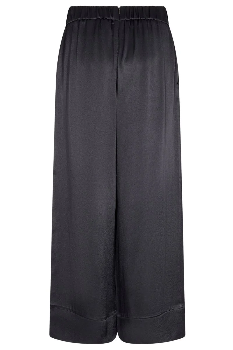 Edi Satin Crepe Pant | Black | Bukser fra Mos Mosh - Image 5
