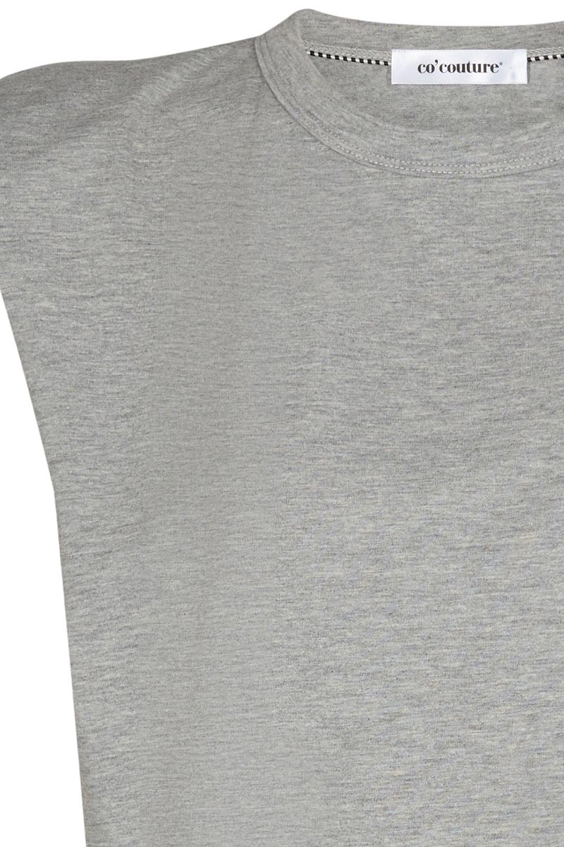 Eduarda T-shirt | Grå | Tee top fra Co'couture - Image 3