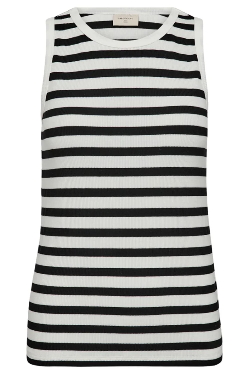Effy Top 203813 | Black W. Star Off-White | Tanktop fra Freequent