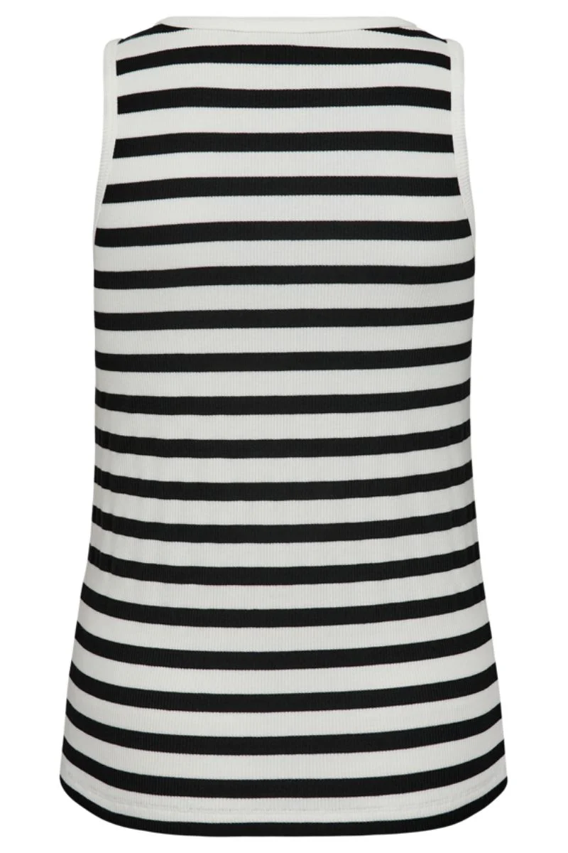 Effy Top 203813 | Black W. Star Off-White | Tanktop fra Freequent - Image 2