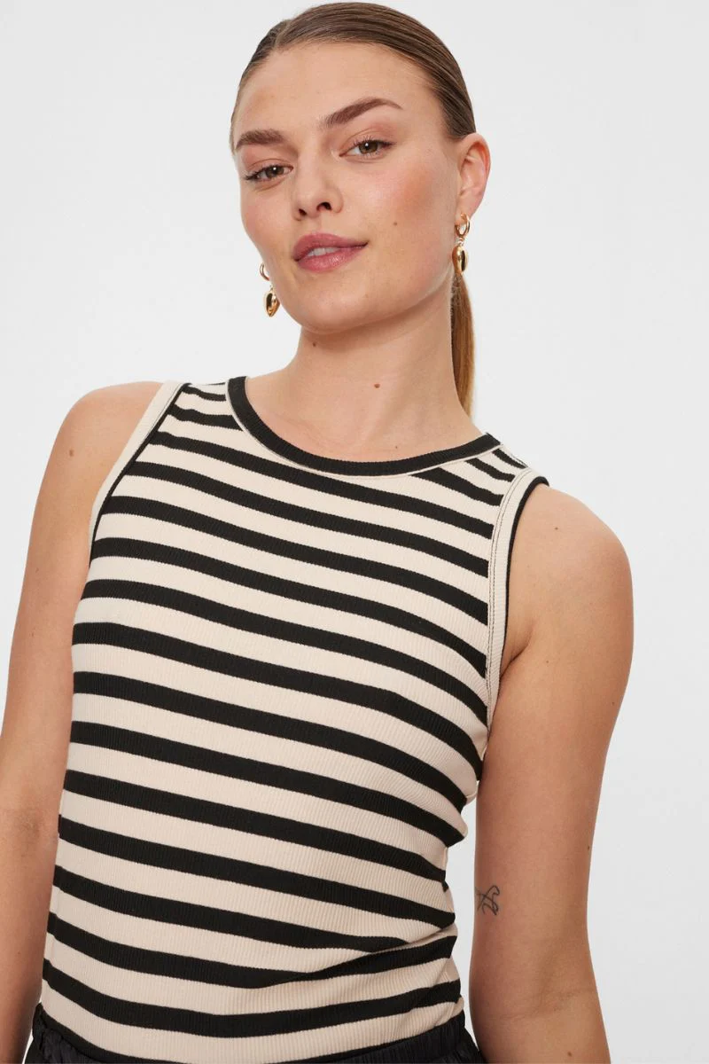 Effy Top 203813 | Off-White W. Black | Tanktop fra Freequent - Image 12