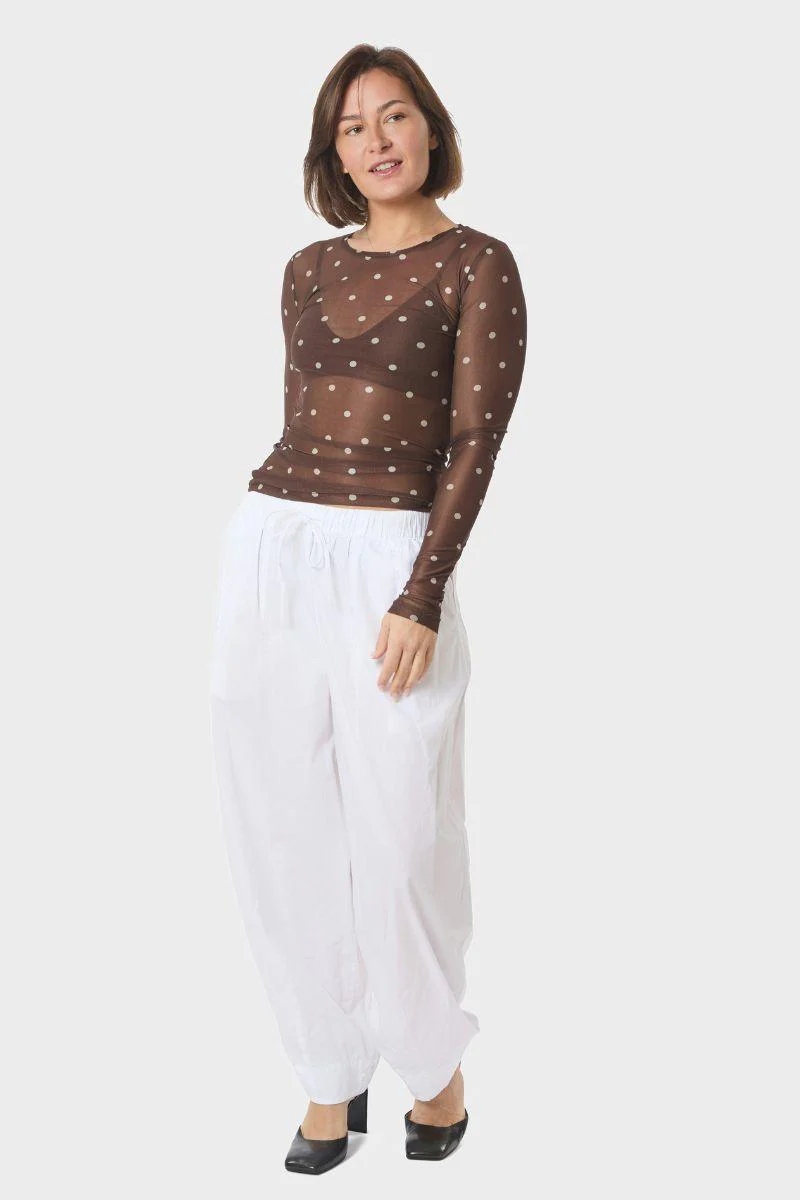 Ella Dot Blouse | Brown | Bluse fra Neo Noir - Image 5
