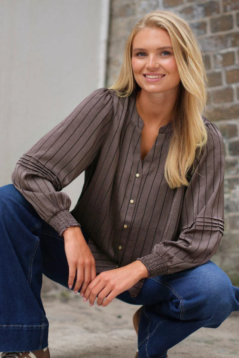 Eloise Blouse 2833 | Brown | Bluse fra Prepair - Image 3