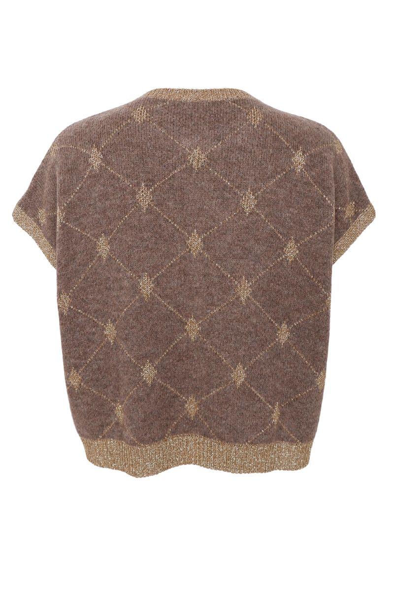Elva Knit Vest | Taupe | Strik fra Black Colour - Image 4