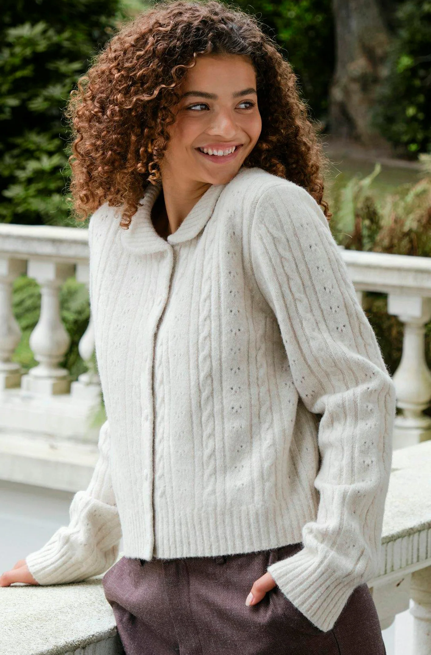 Emelie Knit Cardigan | Ivory | Strik fra Neo Noir