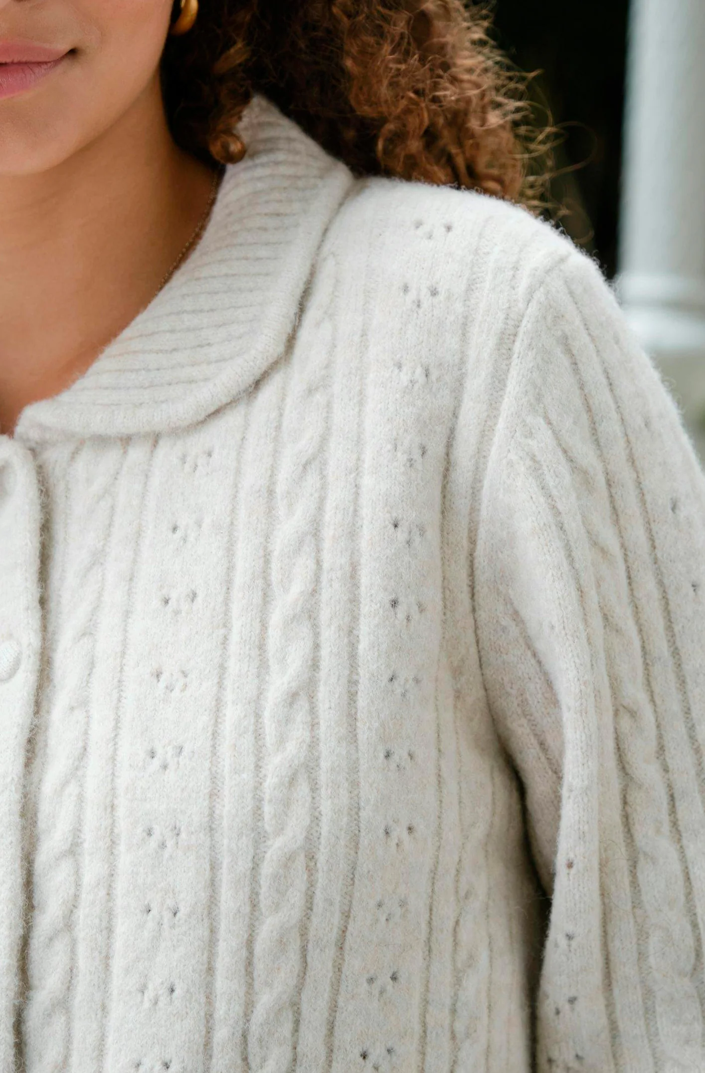 Emelie Knit Cardigan | Ivory | Strik fra Neo Noir - Image 2