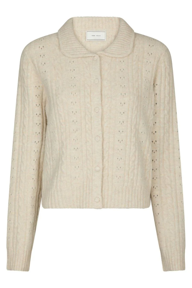 Emelie Knit Cardigan | Ivory | Strik fra Neo Noir - Image 3