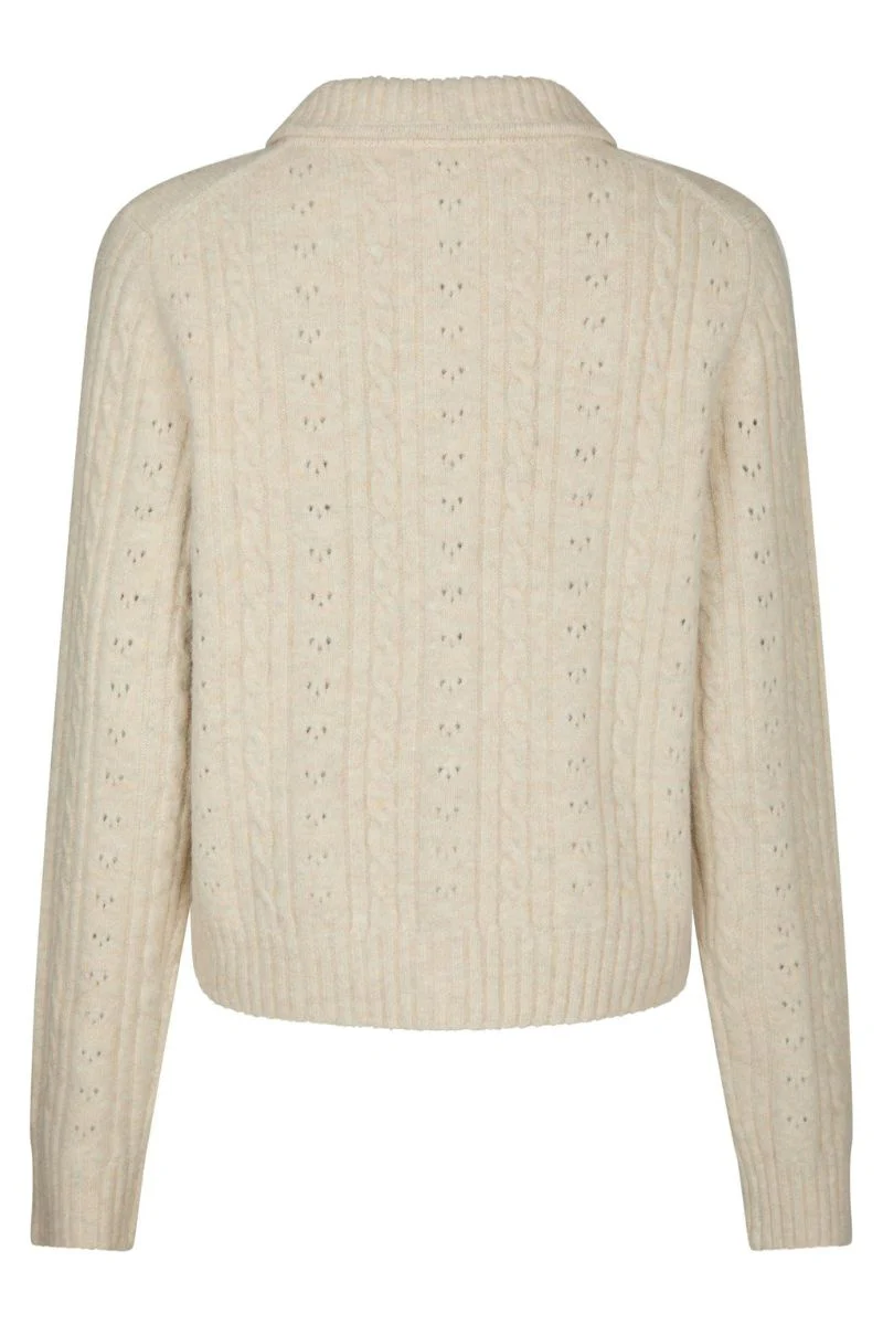 Emelie Knit Cardigan | Ivory | Strik fra Neo Noir - Image 5