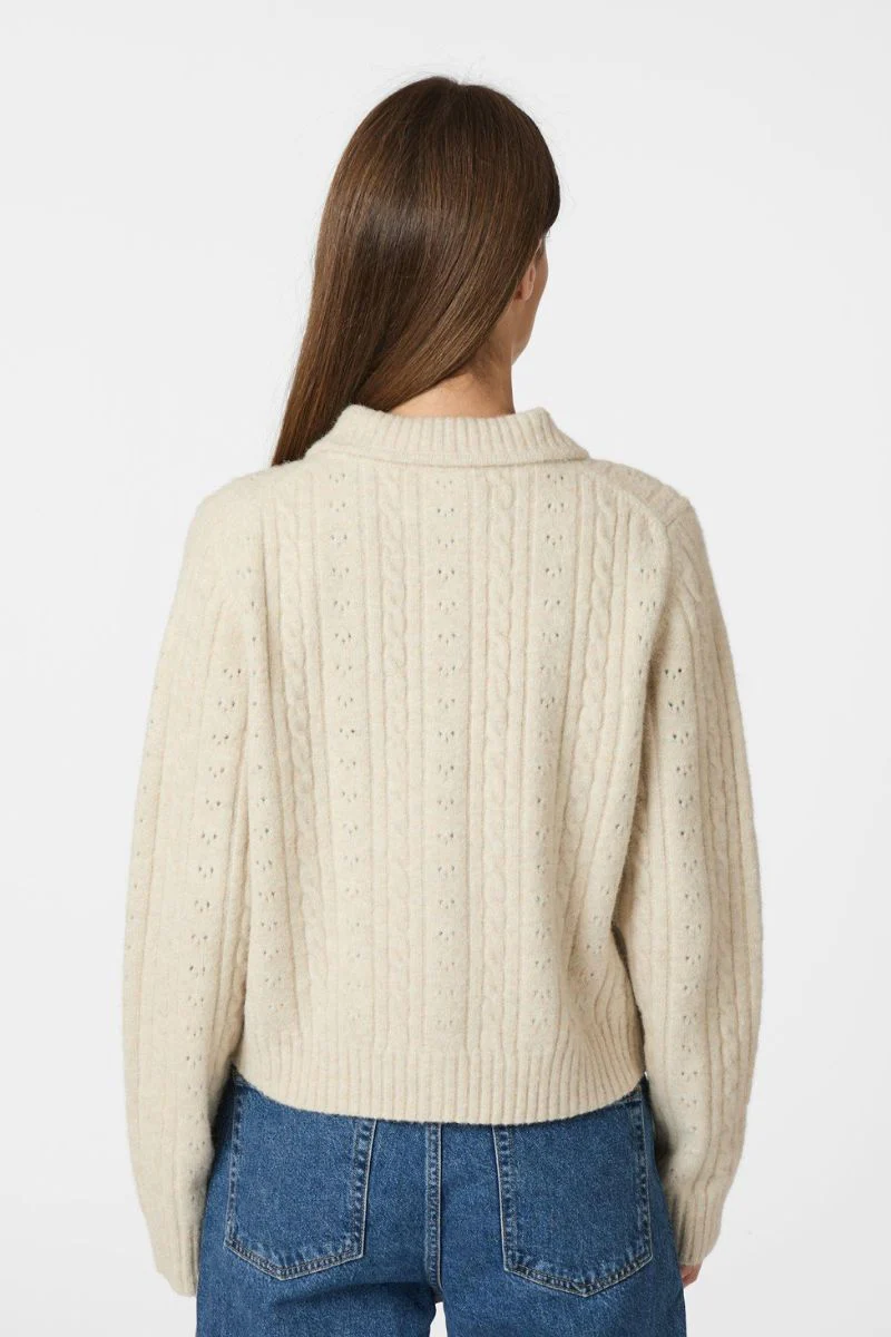 Emelie Knit Cardigan | Ivory | Strik fra Neo Noir - Image 6
