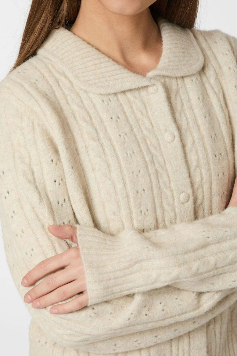 Emelie Knit Cardigan | Ivory | Strik fra Neo Noir - Image 7