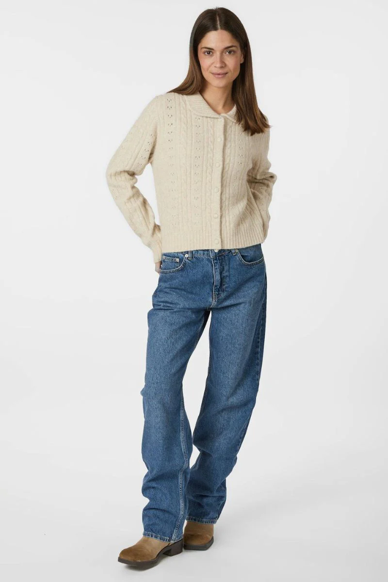 Emelie Knit Cardigan | Ivory | Strik fra Neo Noir - Image 8