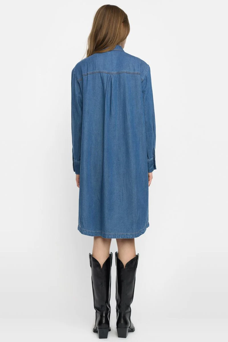 Erin Dress | Medium Blue Denim Wash | Kjole fra Soft Rebels - Image 3