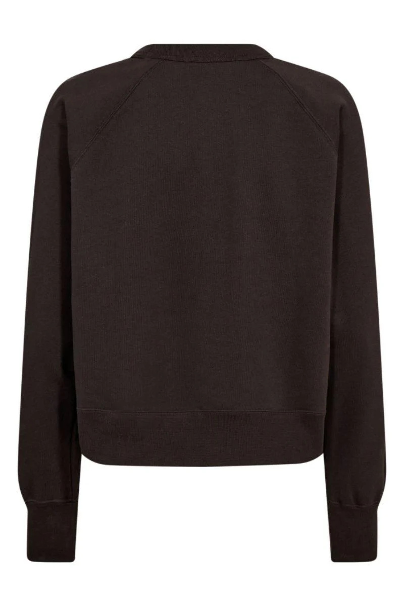 Eris Emb Sweat 47006 | Dark Brown | Sweatshirt fra Co'couture - Image 4