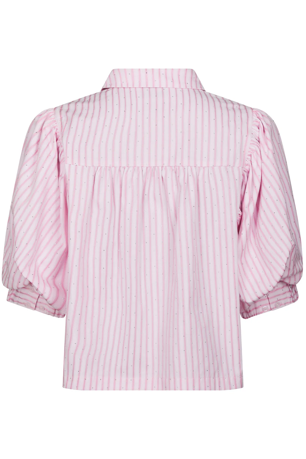 Etta Soft Stripe Stone Shirt | Light Pink | Bluse fra Neo Noir - Image 3