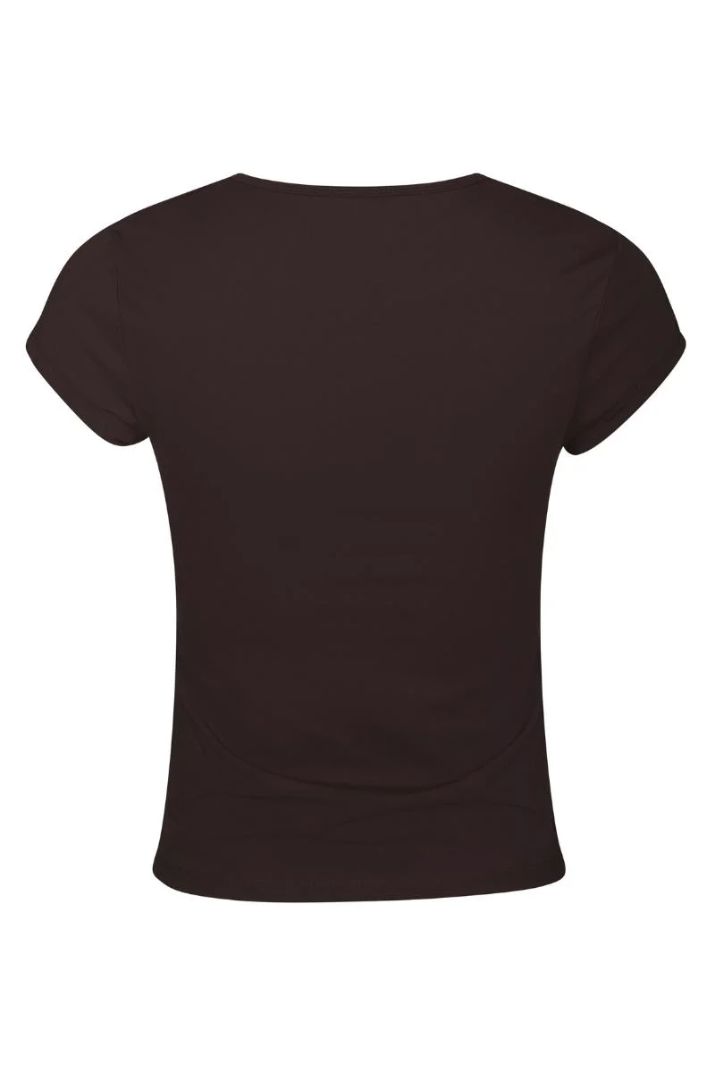Ettia Baby Tee | Burgundy | T-Shirt fra Neo Noir - Image 3