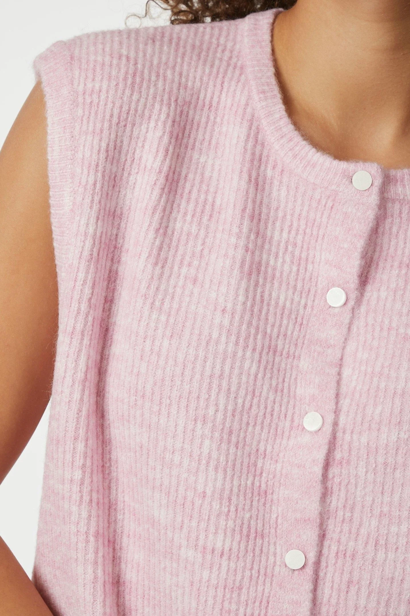 Everest Knit Vest | Light Pink | Strik fra Neo Noir - Image 3
